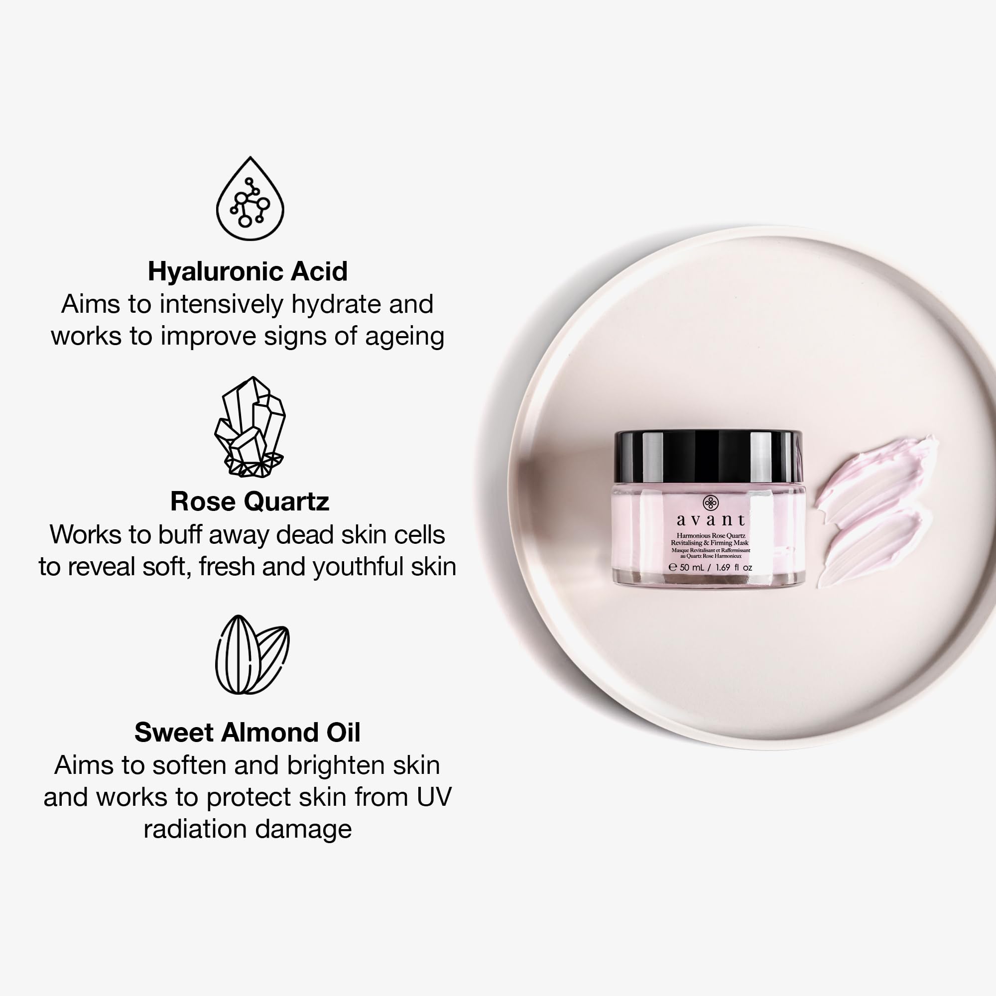 Avant Age Nutri-Revive maschera viso quarzo rosa 50 ml