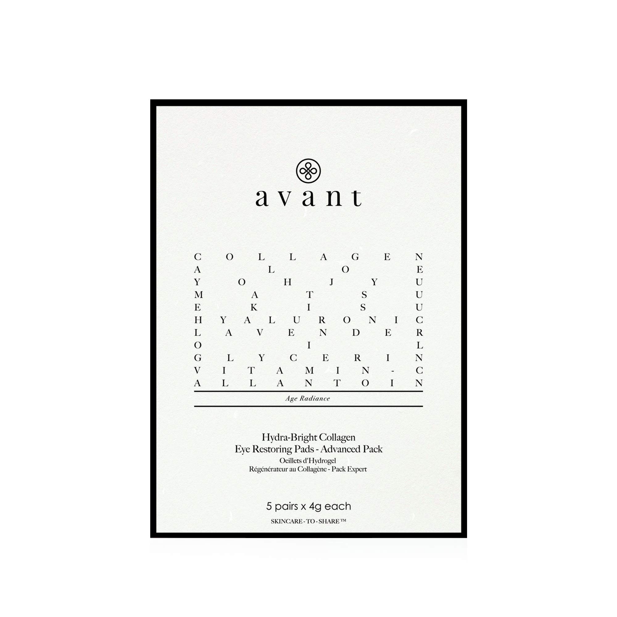 Avant Age Radiance Hydra-Bright Collagen Patch Occhi 5 paia