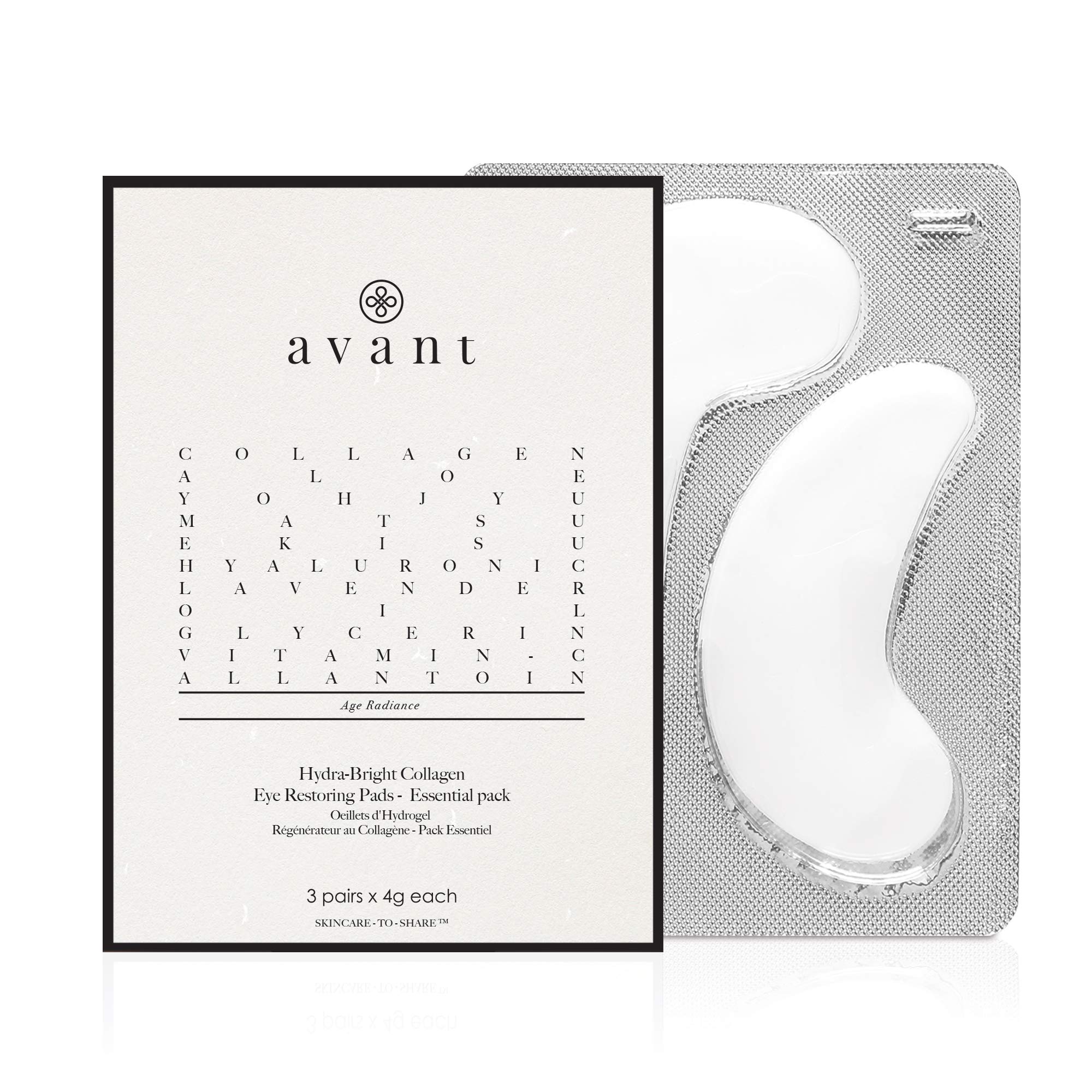 Avant Hydra-Bright Patch Occhi Collagene 3 Paia Idratanti