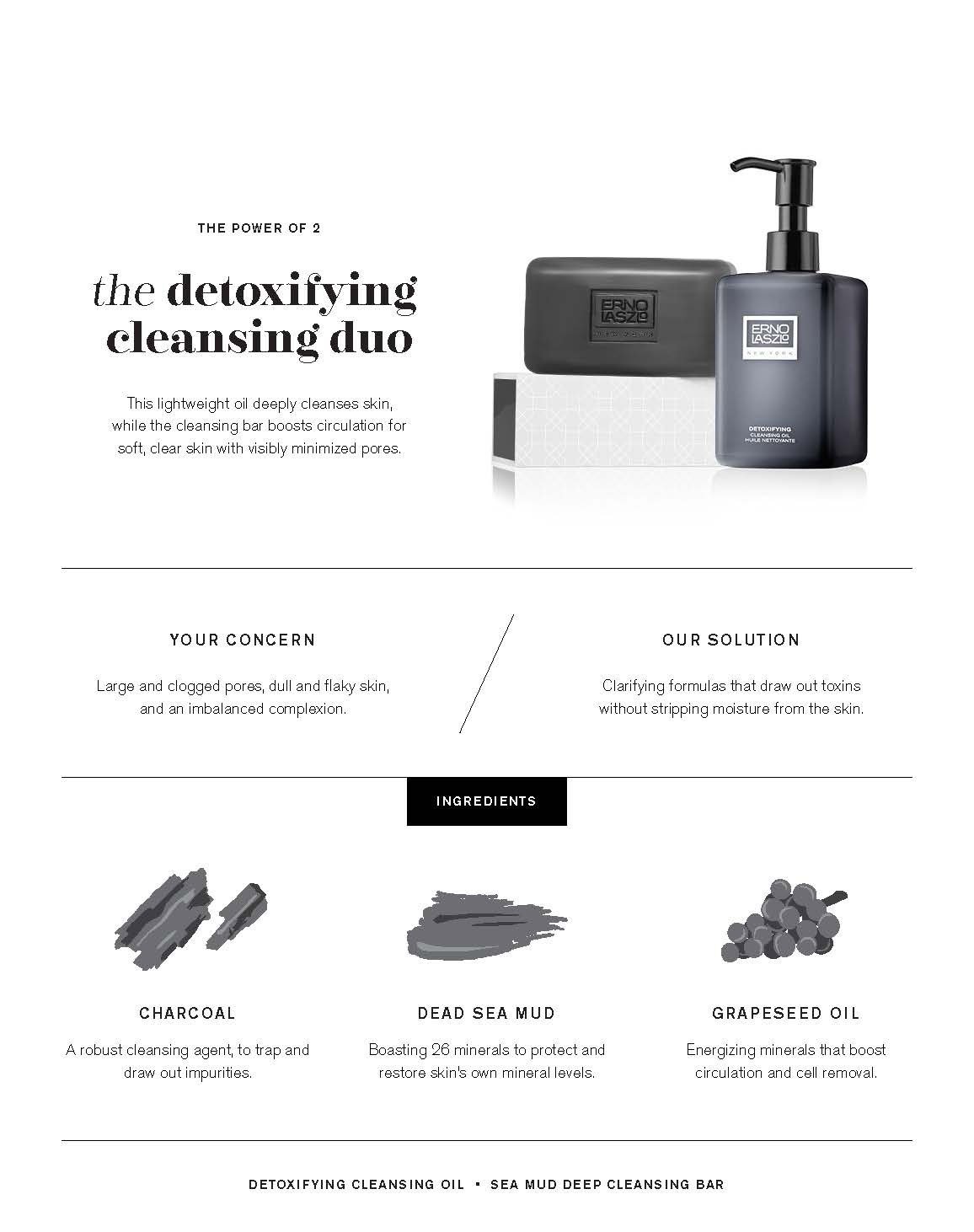 Erno Laszlo Detoxifying kit detersione viso olio 60 ml + sapone