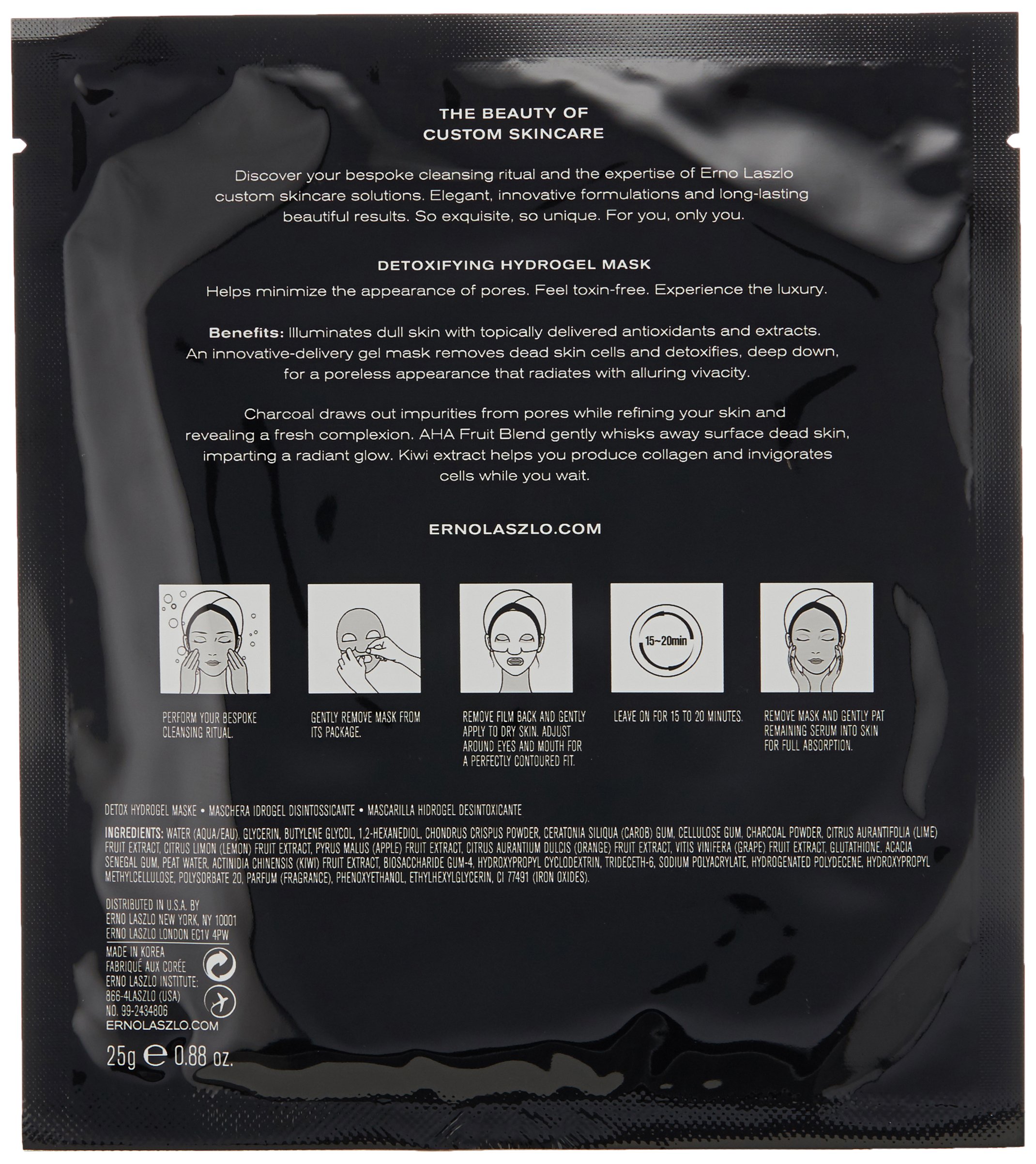 Erno Laszlo Detoxifying Hydrogel Mask maschera viso 1 pz detox