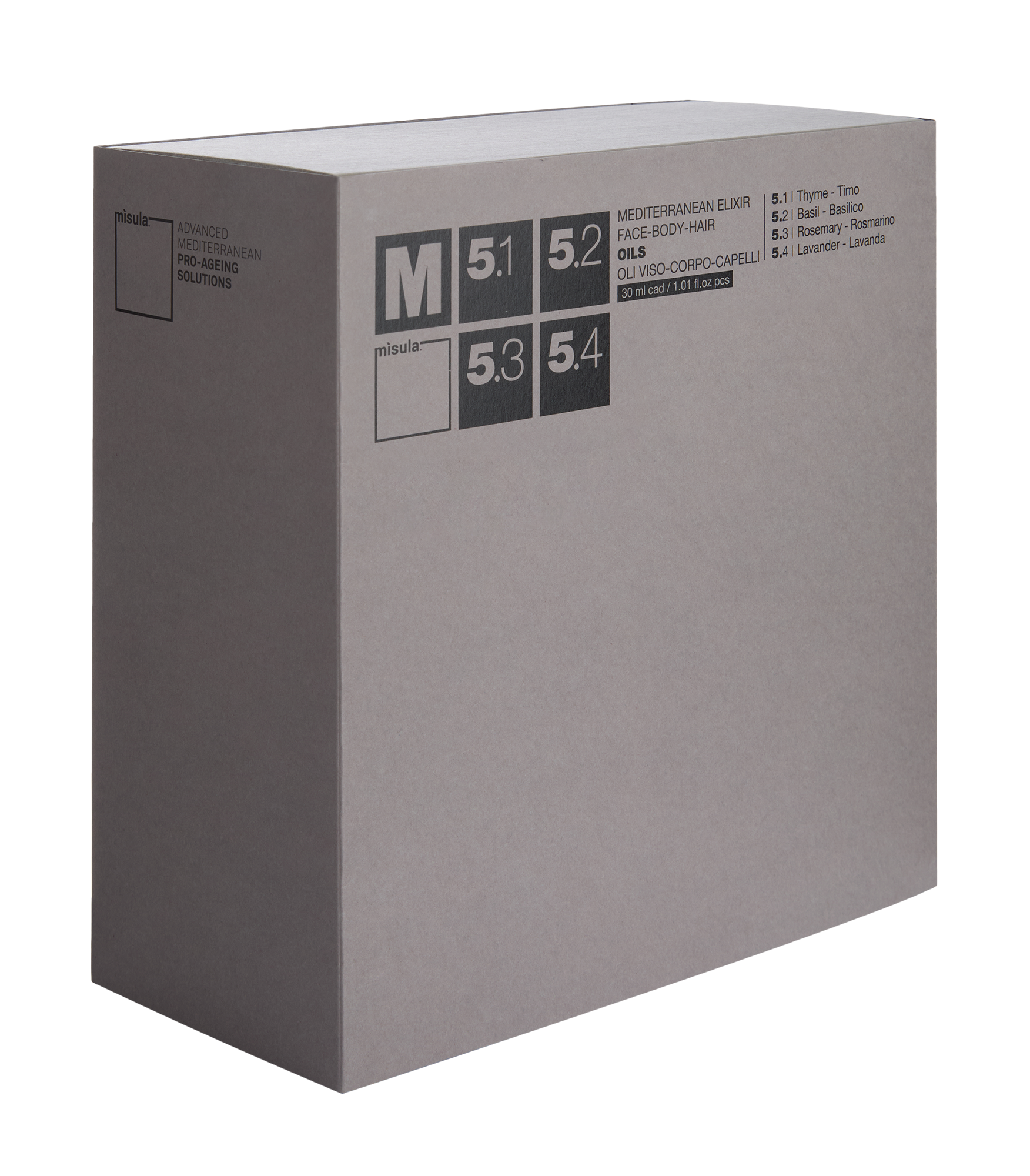 Misula M5 Elisir Olio Erbe Mediterranee Viso Corpo 4pz