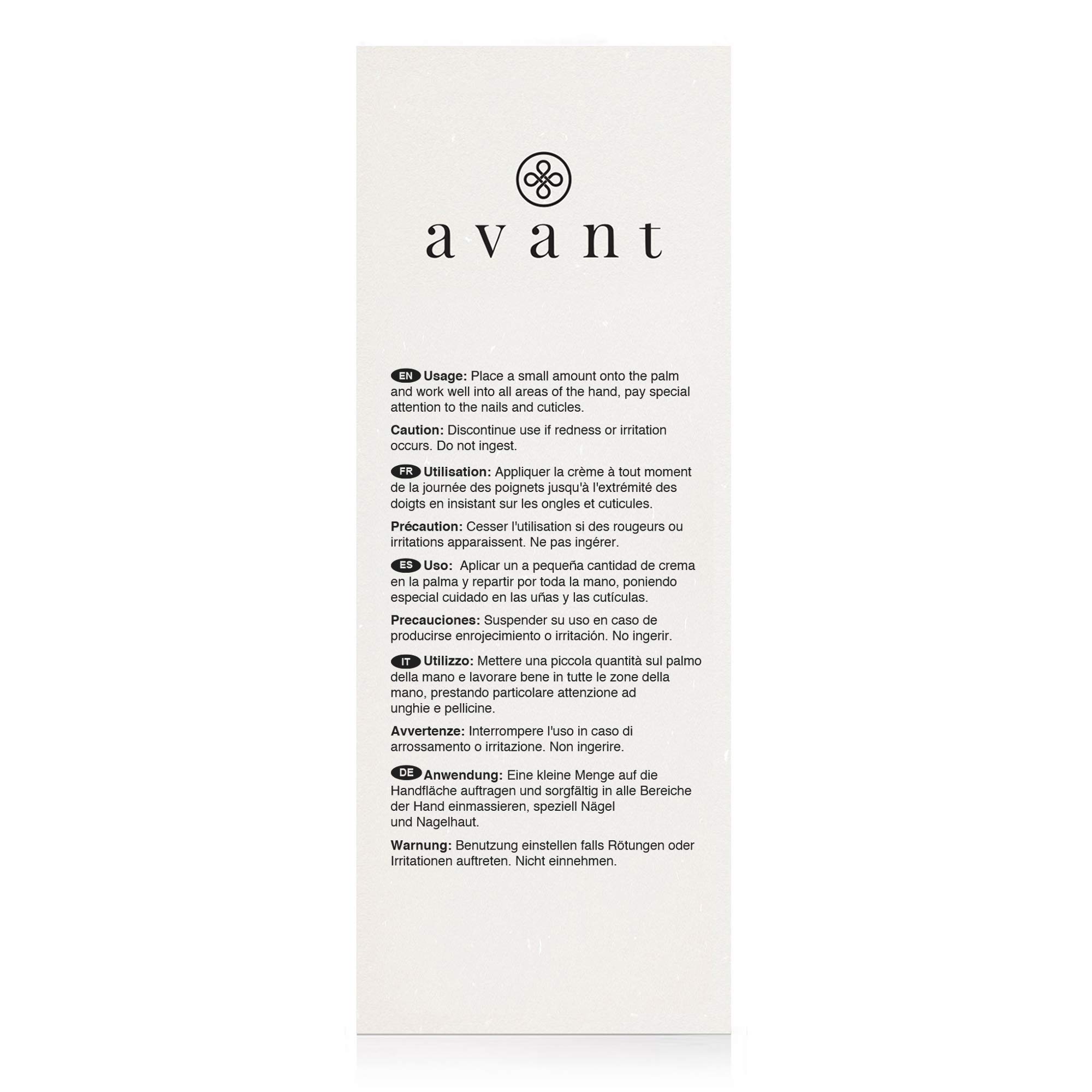 Avant Crema Mani Antirughe 50ml per Cuticole Idratante