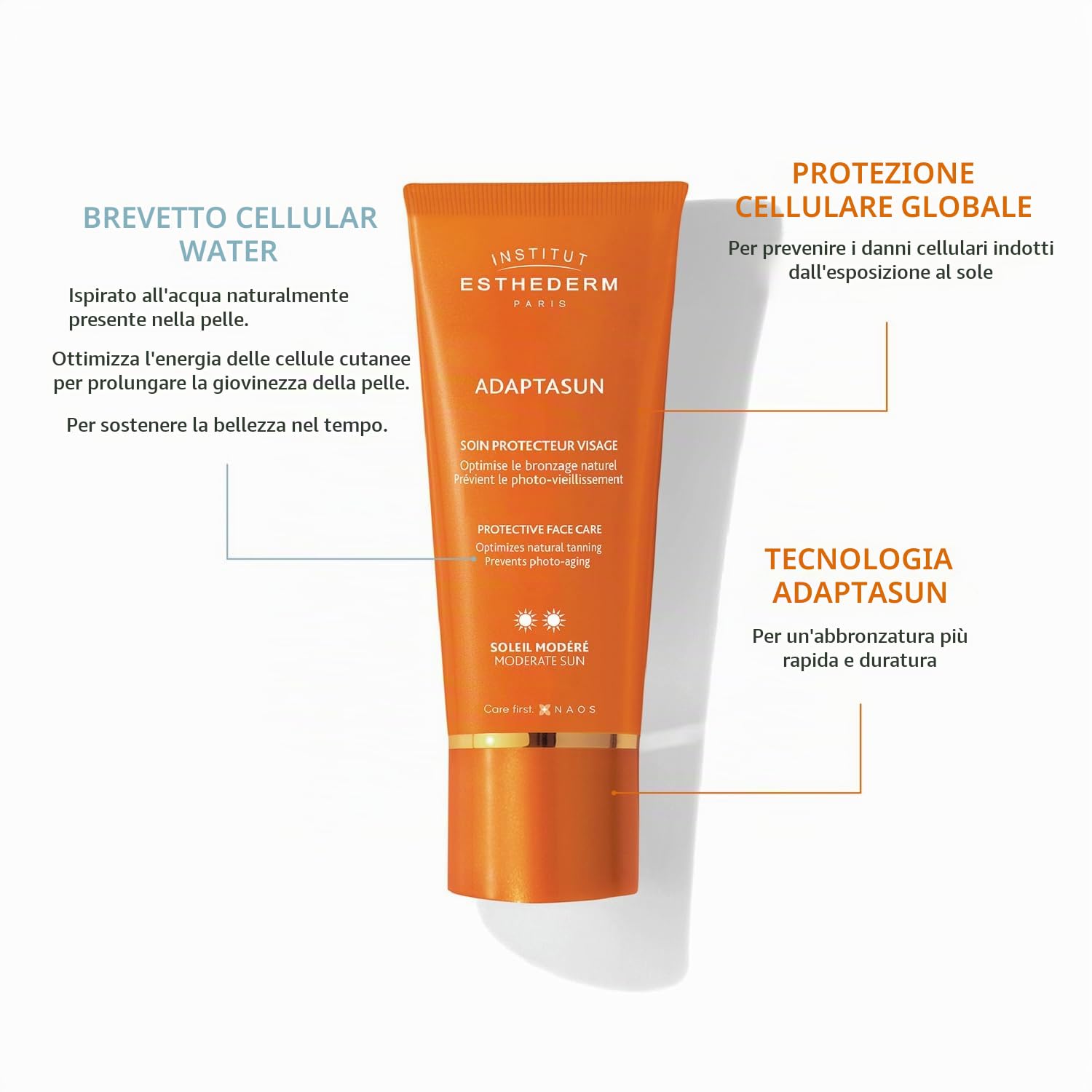 Institut Esthederm Adaptasun crema solare viso 50 ml sole moderato