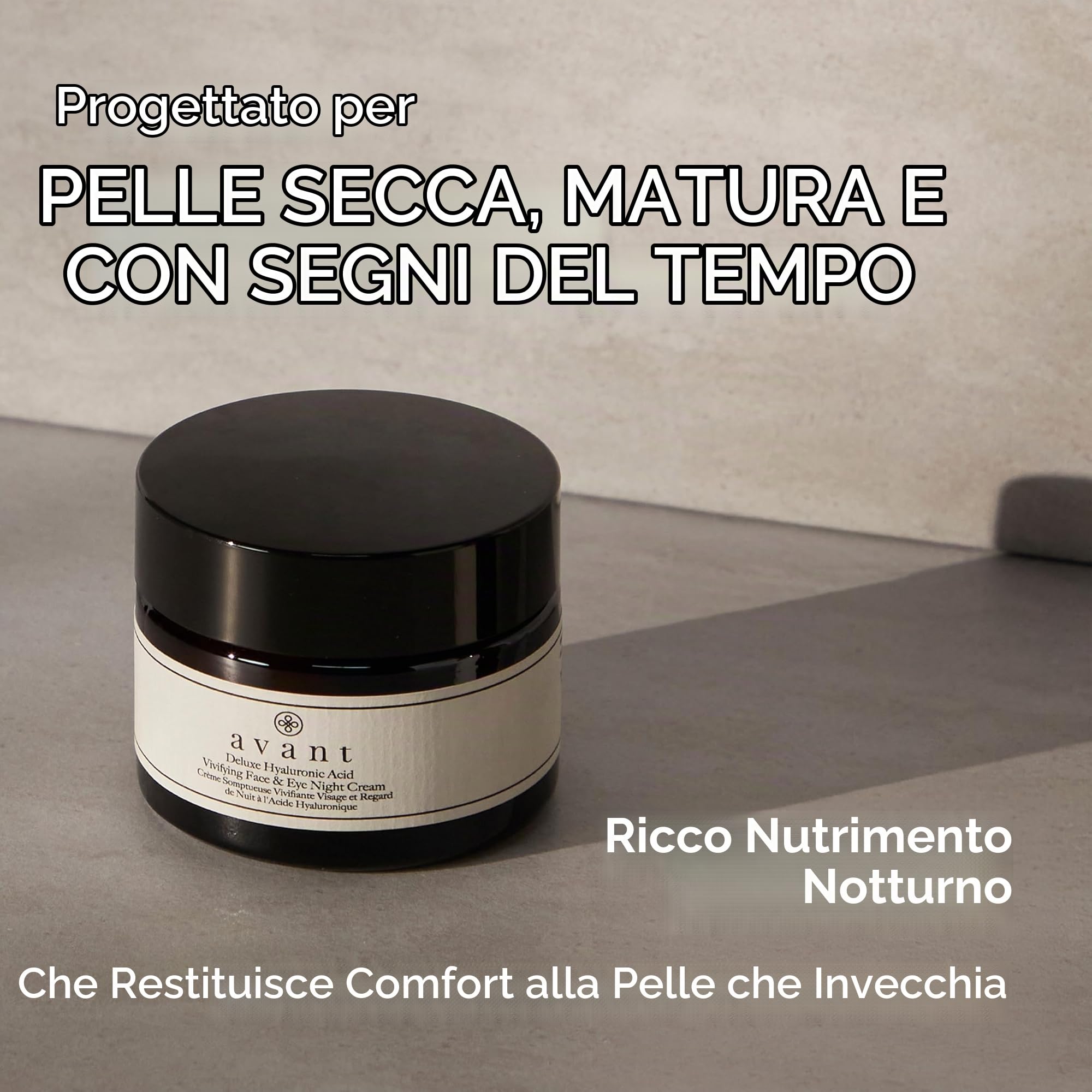 Avant Acido Ialuronico Deluxe crema notte viso e occhi 50 ml idratante