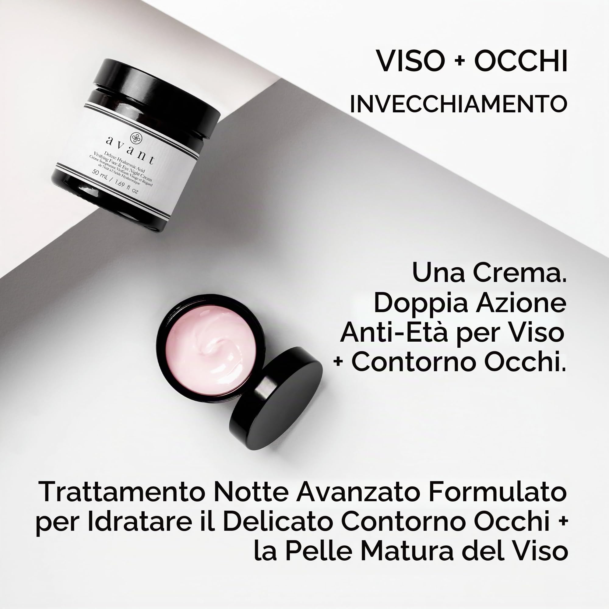 Avant Acido Ialuronico Deluxe crema notte viso e occhi 50 ml idratante