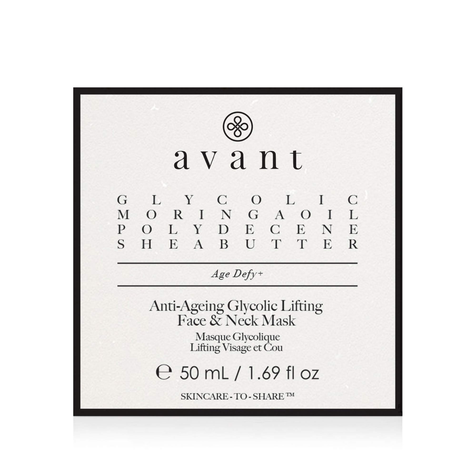 Avant Age Defy+ Glycolic Lift maschera viso collo 50ml rassodante