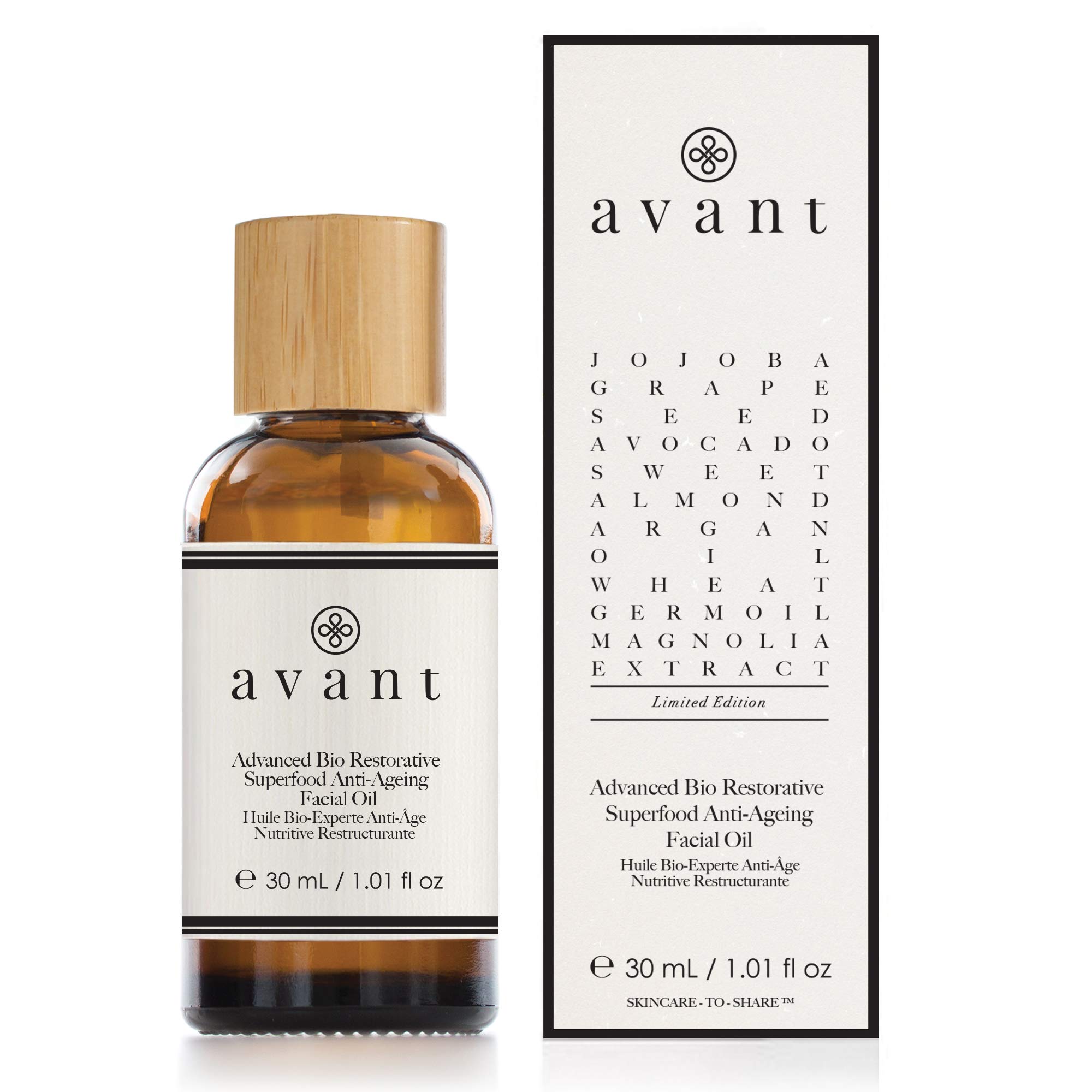 Avant Bio-Activ Olio Viso Superfood 30ml Luce Elasticità