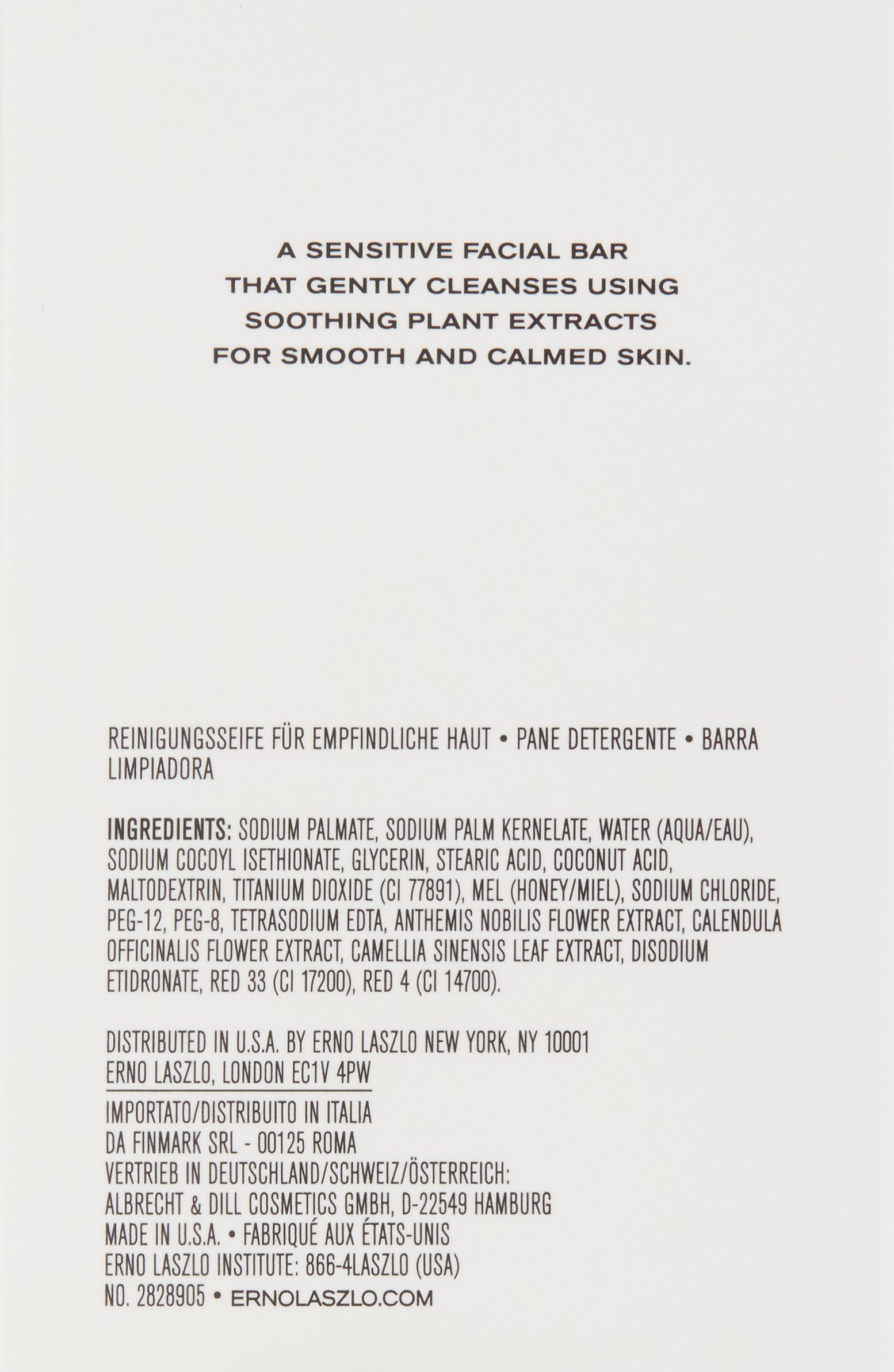Erno Laszlo Sensitive Cleansing Bar Sapone Viso pelli sensibili