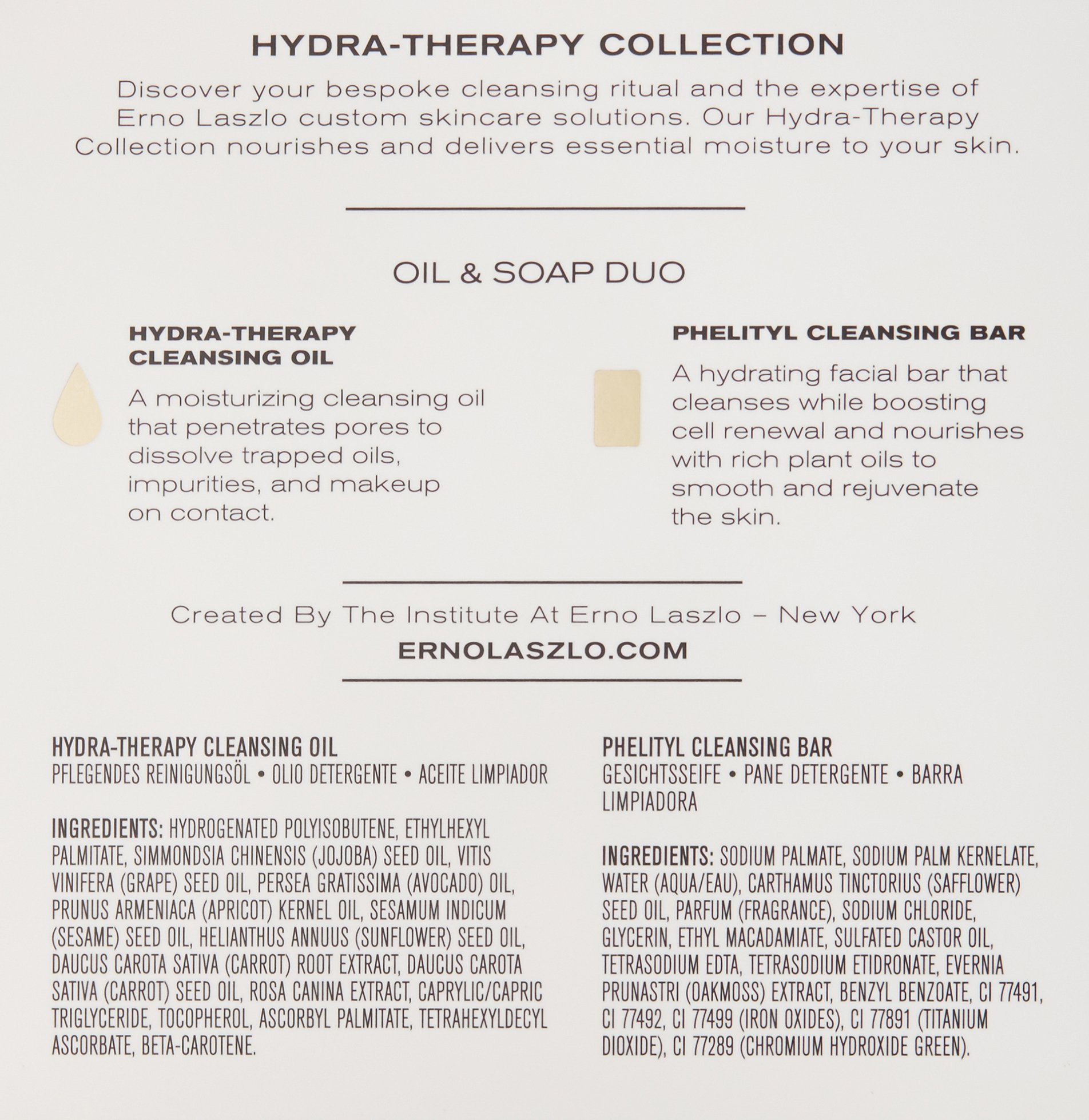 Erno Laszlo Hydrating Cleansing Kit detergente viso idratante