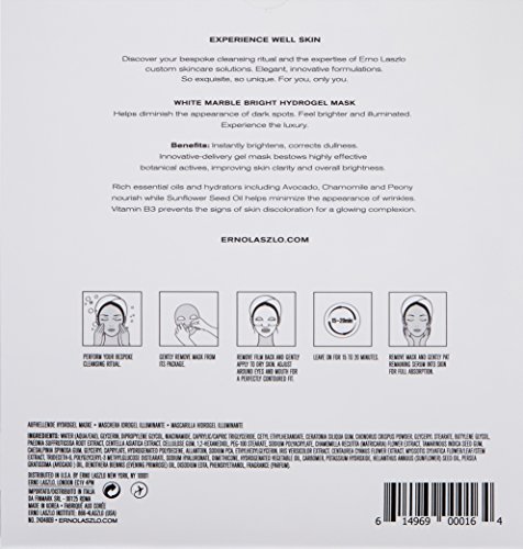 Erno Laszlo White Marble Hydrogel Mask maschera viso illuminante 1 pz