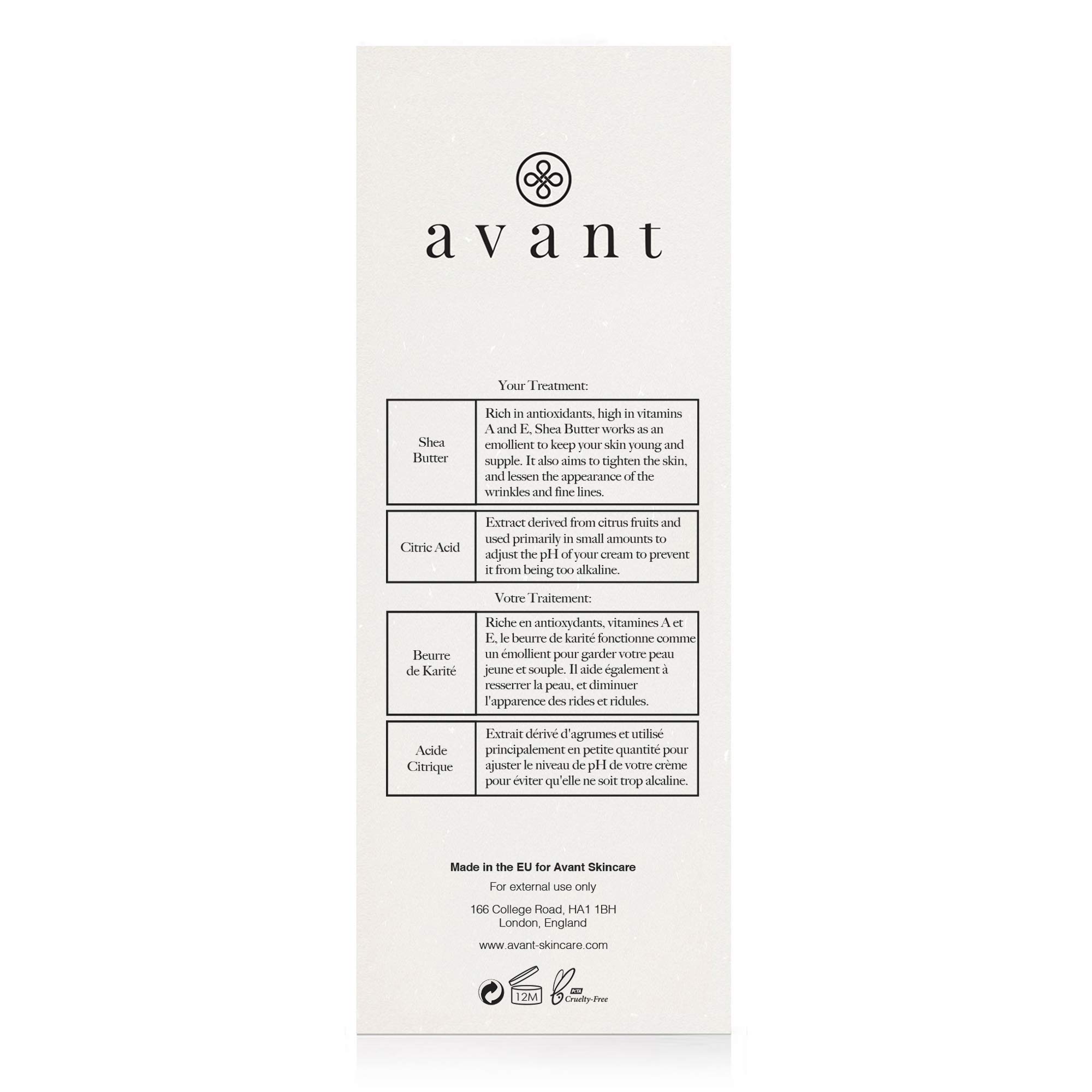 Avant Crema Mani Antirughe 50ml per Cuticole Idratante