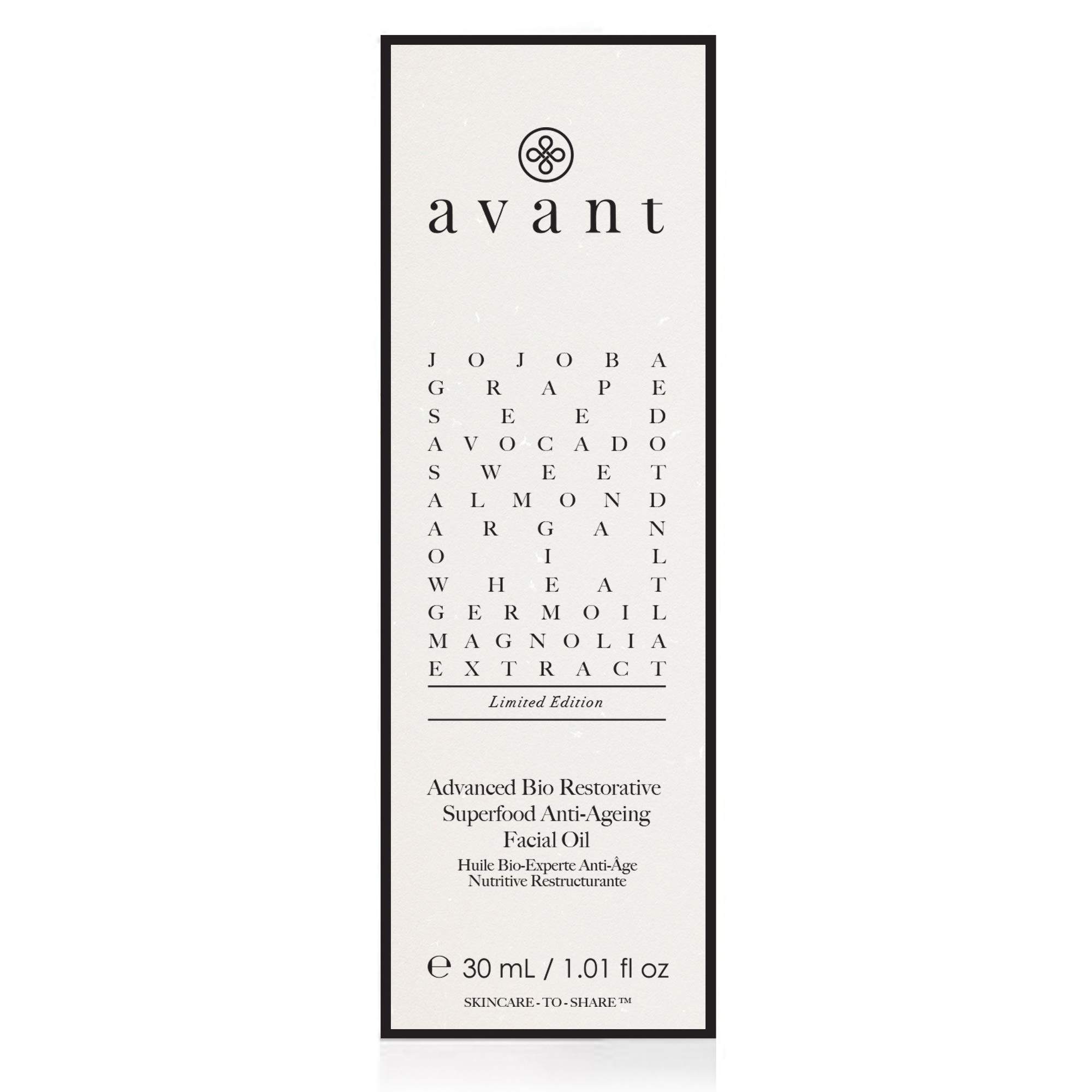 Avant Bio-Activ Olio Viso Superfood 30ml Luce Elasticità